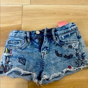 Embroidered Denim Women's Shorts